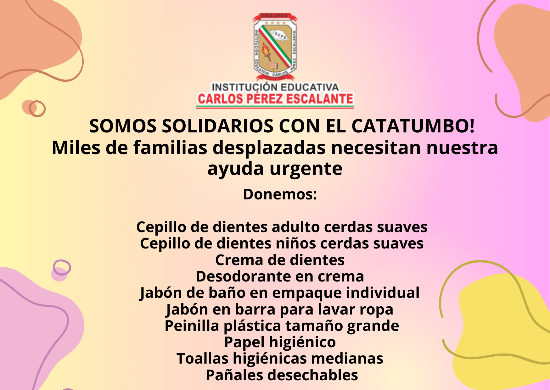 SOMOS SOLIDARIOS CON EL CATATUMBO!